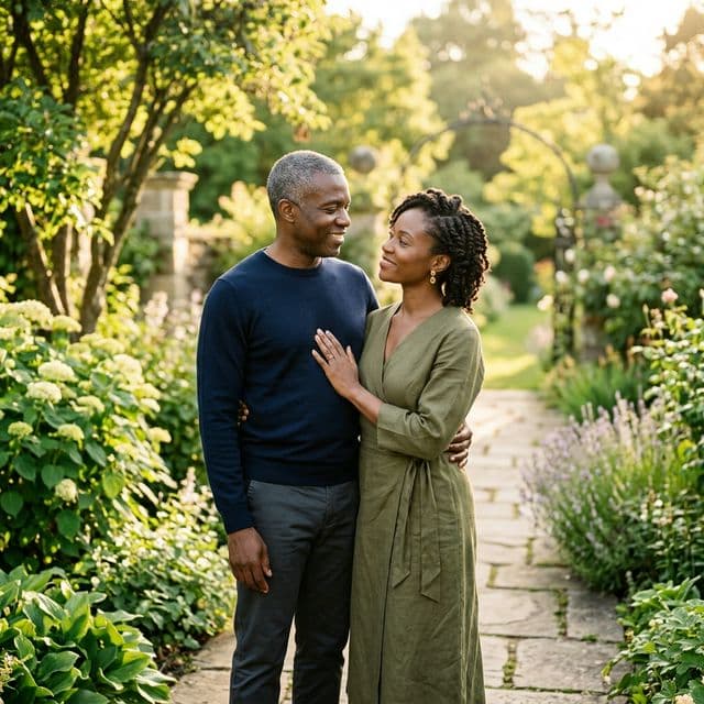 Two people having a calm, intentional conversation